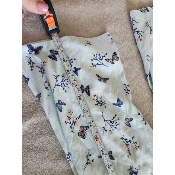 Charter Club Small Butterfly Pajama Set Blue Short Sleeve Capris - Picture 9 of 10